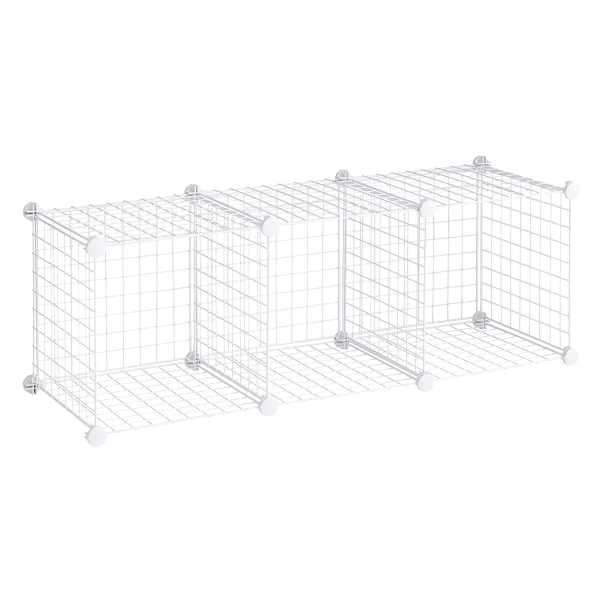 Rubbermaid 3 Piece Storage Wire Stackable Cube Set Easy Assemble White for Closet/Bookshelf/Toys Multi-Use Home Organizer - Image 8