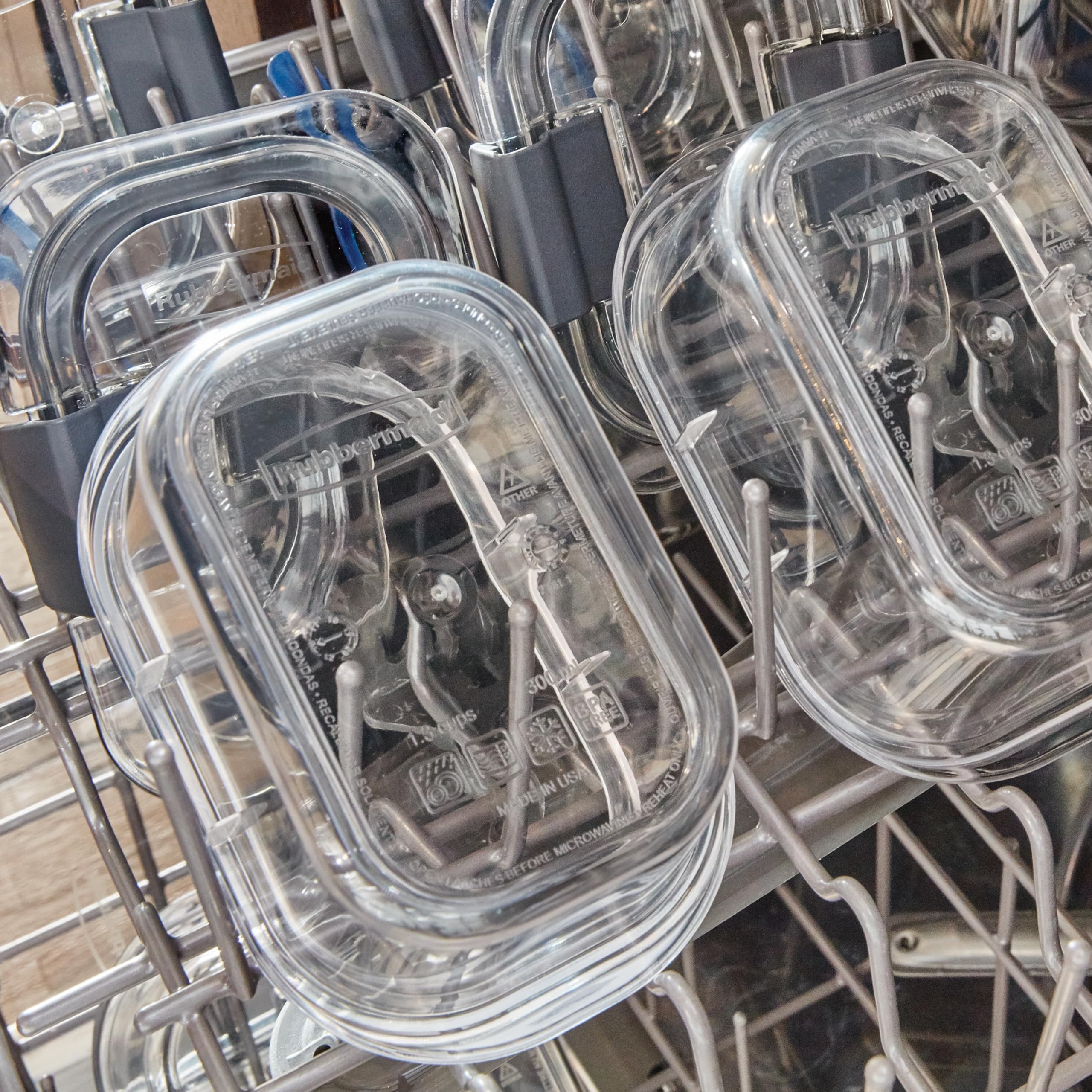 Rubbermaid Brilliance Tritan Plastic Food Storage Containers BPA Free Airtight Lids Ideal for Lunch Meal Prep & Leftovers Set of 5 (3.2 Cup) - Image 5