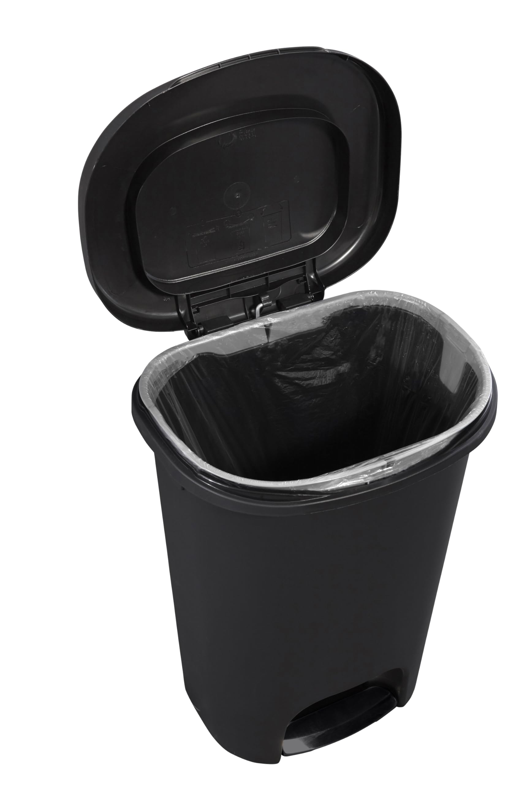 Rubbermaid Classic Step-On Trash Can with Lid, 13-Gallon, Black, Easy Clean Wastebasket for Home/Kitchen/Bedroom/Office/Garage - Image 4
