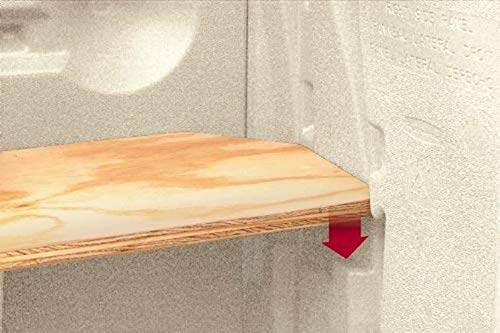 Rubbermaid Compact Vertical Resin Storage Shed With Floor (2 x 2.5 Ft), Weather Resistant, Beige/Brown, Organization for Home/Backyard/Garden Tools/Porch/Patio Cushions/Pool Chemicals/Toys - Image 7