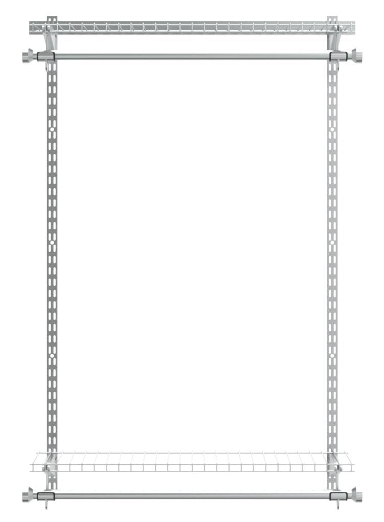 Rubbermaid Configurations Closet Shelves & Hanging Kit (2) 26" Shelves Titanium Custom Pantry Organizer and Storage/Clothes Rack for Home/Laundry/Bathroom/Mudroom/Pantry/Linen Closet - Image 3