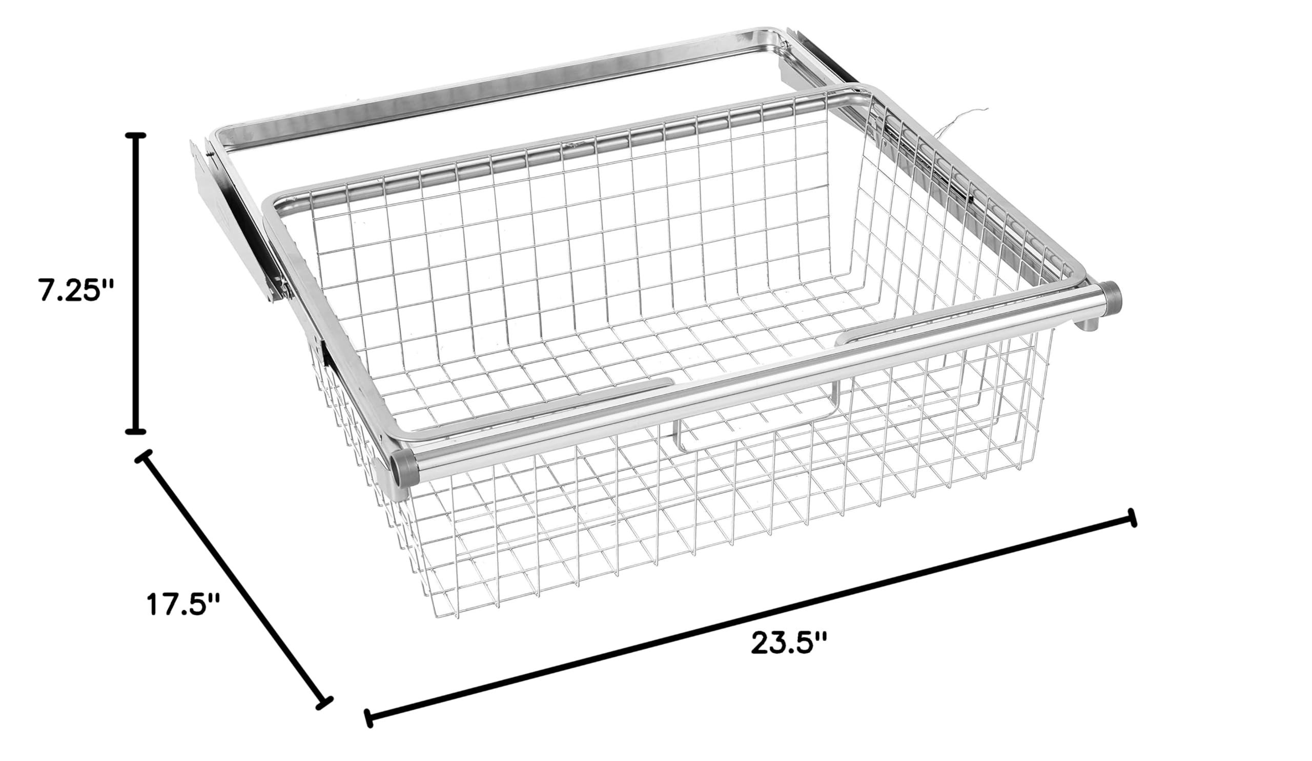 Rubbermaid Configurations Sliding Basket for Closet Drawer Organization, Titanium, Sturdy Slide Out Basket for Home/Laundry/Bathroom/Mudroom/Pantry/Linen Closet - Image 8