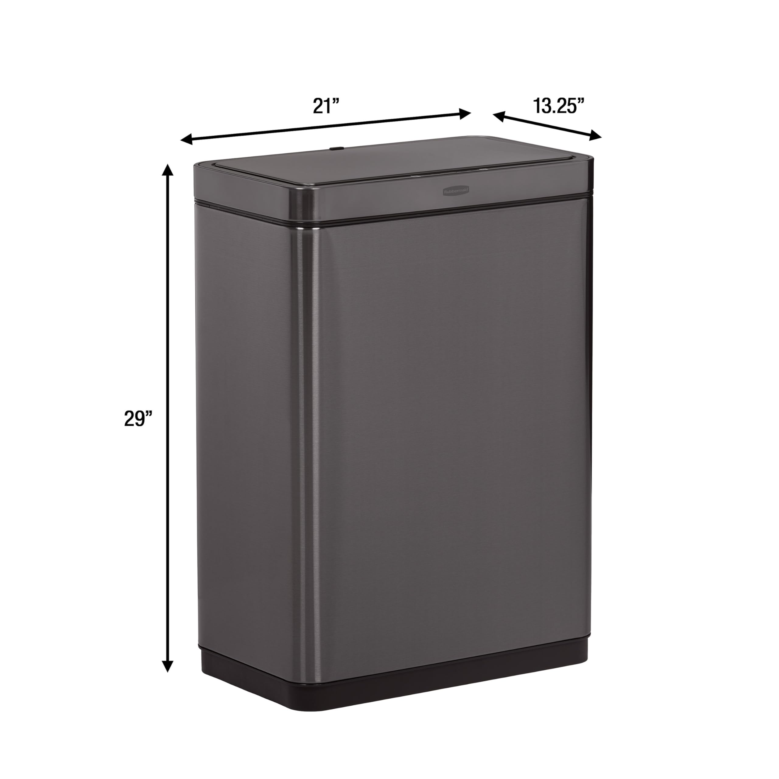 Rubbermaid Elite Stainless Steel Sensor Trash Can for Home and Kitchen Batteries Included 12.4 Gallon Charcoal for Home/Kitchen/Hotel/Lobby/Office - Image 7