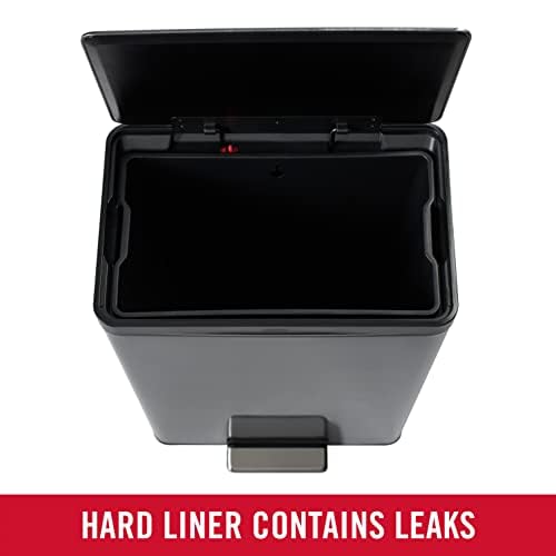 Rubbermaid Elite Stainless Steel Step-On Trash Can, 12 Gallon, Charcoal, Wastebasket for Home/Kitchen/Garage/Apartment/Office - Image 10