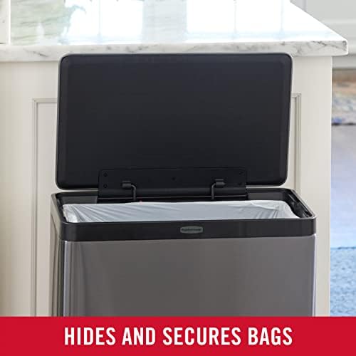 Rubbermaid Elite Stainless Steel Step-On Trash Can, 12 Gallon, Charcoal, Wastebasket for Home/Kitchen/Garage/Apartment/Office - Image 9