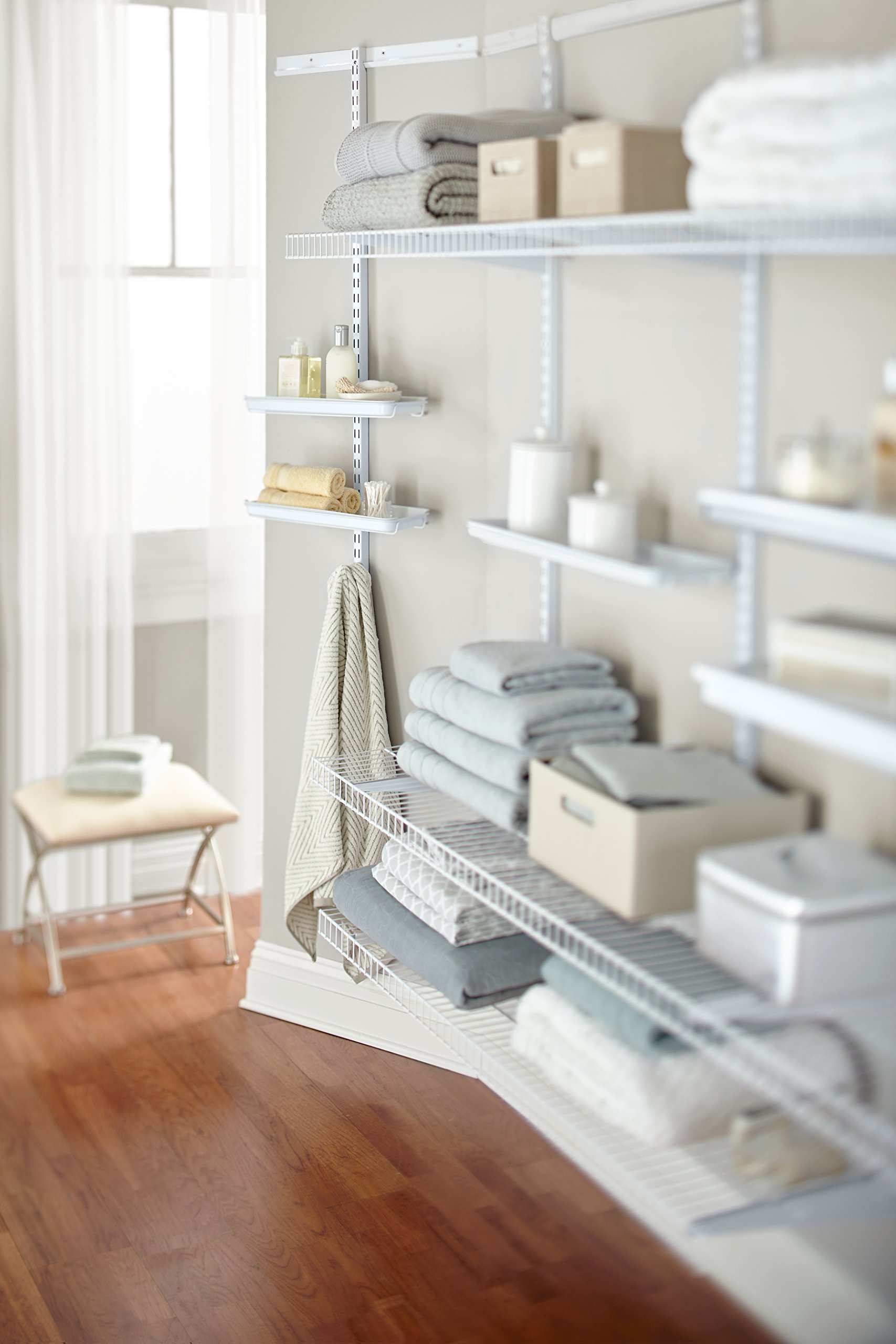 Rubbermaid Fast Track Upright Hardware 47.5" White Durable Ideal for Pantries Linen Closets Laundry Rooms Utility Rooms - Image 5