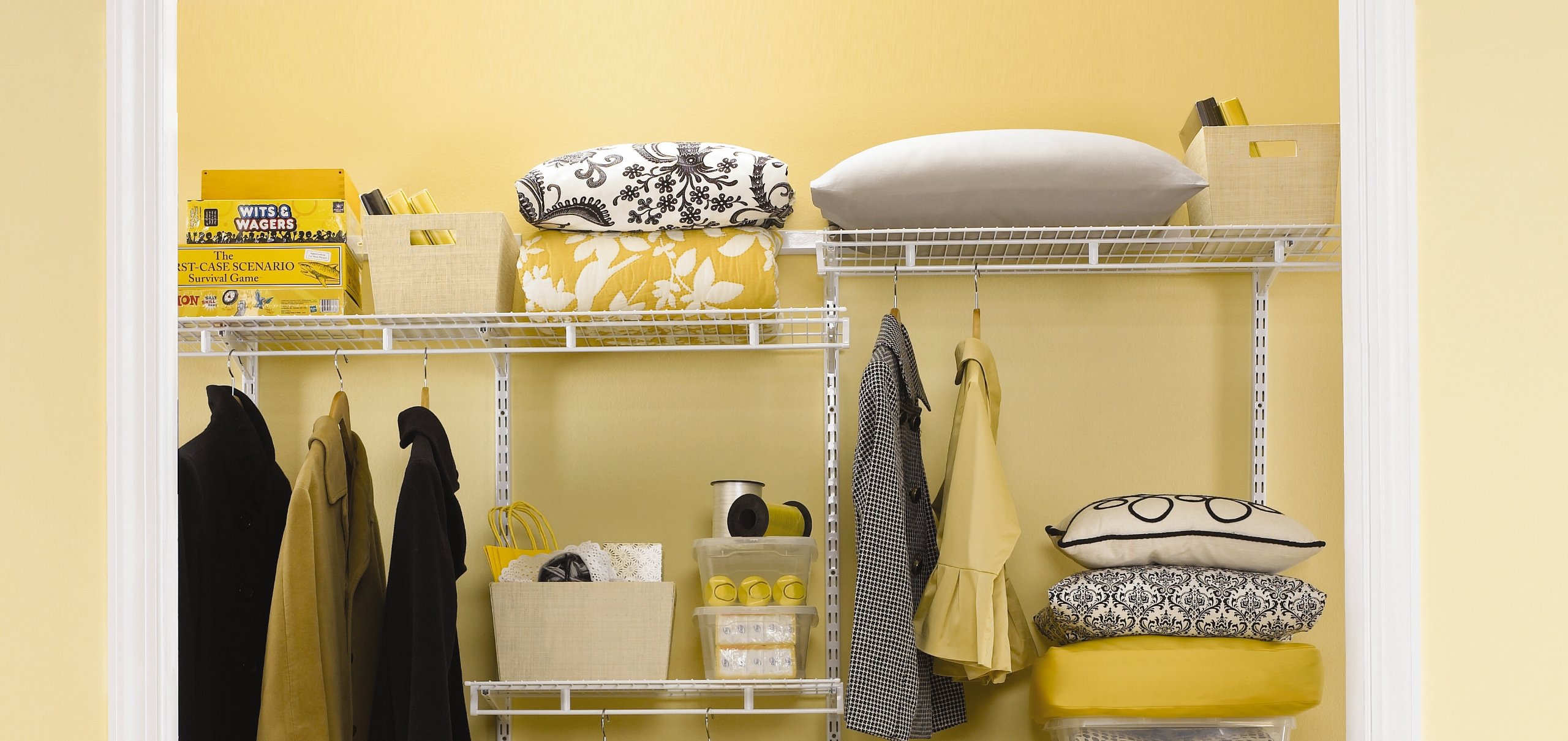 Rubbermaid FastTrack Multi-Purpose Closet Shelving Kit, White, Adjustable, Pantry Storage/Organization for your Clothes/Shoes/Food/Cleaning Supplies - Image 3