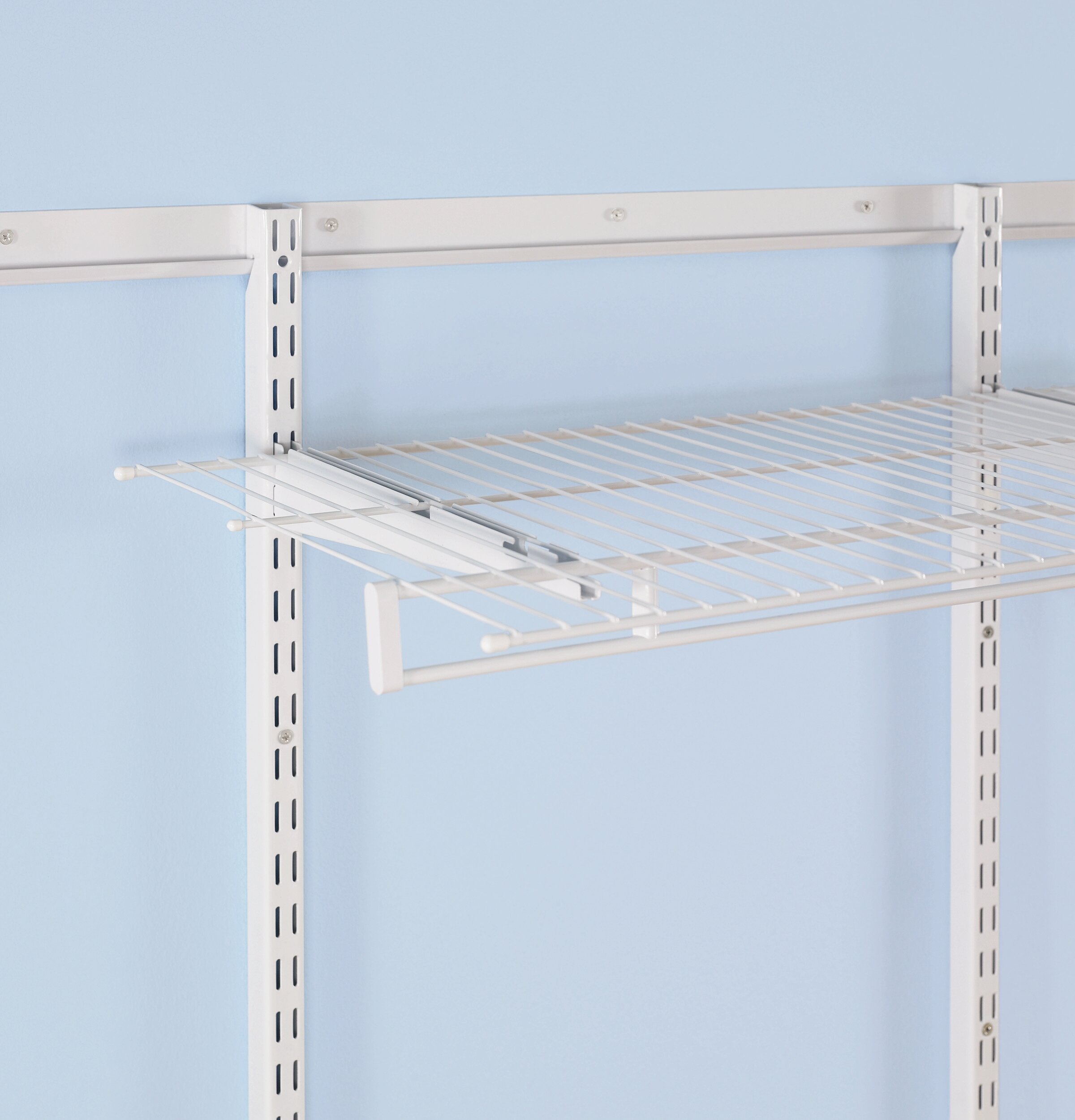 Rubbermaid FastTrack Multi-Purpose Closet Shelving Kit, White, Adjustable, Pantry Storage/Organization for your Clothes/Shoes/Food/Cleaning Supplies - Image 5