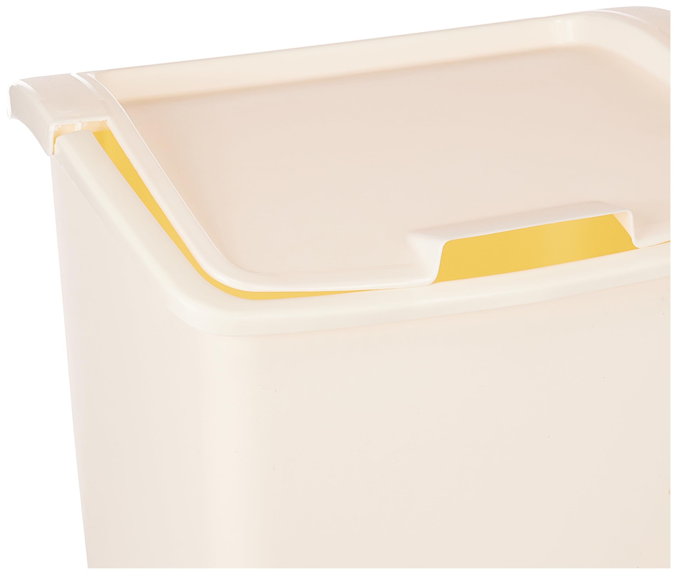 Rubbermaid FG280300BISQU Dual-Action Swing Lid Trash Can for Home, Kitchen, and Bathroom Garbage, 11.3 Gallon, Off-White Bisque, 45-quart, Tan - Image 7