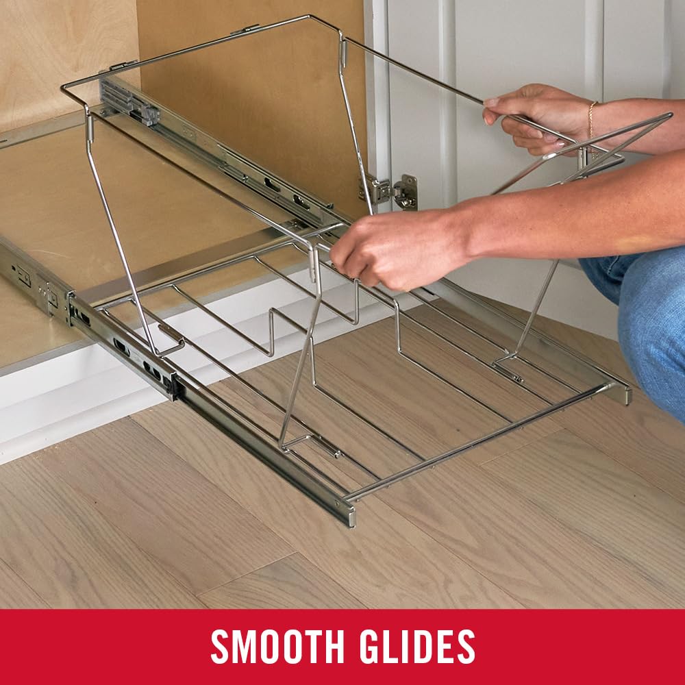 Rubbermaid Kitchen Cabinet Pull-Out Trash Can and Recycling Bin, 20-Gallon, Black, Under Sink Trash/ Recycling, for Home/Kitchen/Bathroom/Office/Garage - Image 7