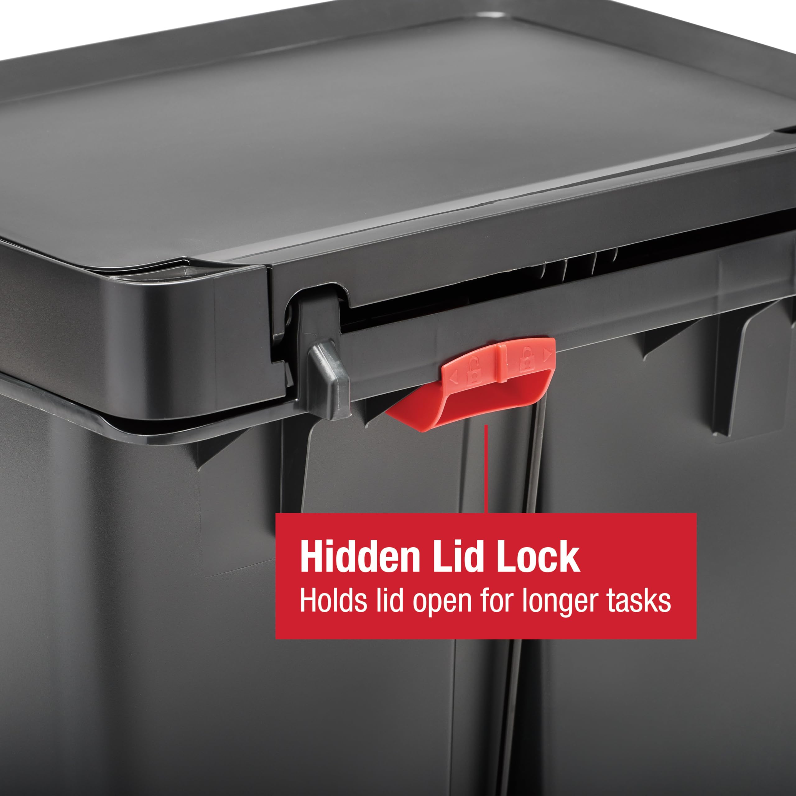 Rubbermaid Premier Series II Step-On Trash Can for Home and Kitchen, with Lid Lock and Slow Close, 12.4 Gallon, Charcoal, for Home/Kitchen/Garage/Apartment/Office - Image 6