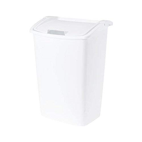 Rubbermaid,White Dual-Action Swing Lid Trash Can, 11.25 Gallon, for Home/Kitchen/Bathroom/Garbage - Image 3